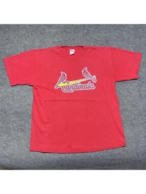 Vintage 2003 St. Louis Cardinals Baseball T-Shirt XL MENS RARE RED Spell Out